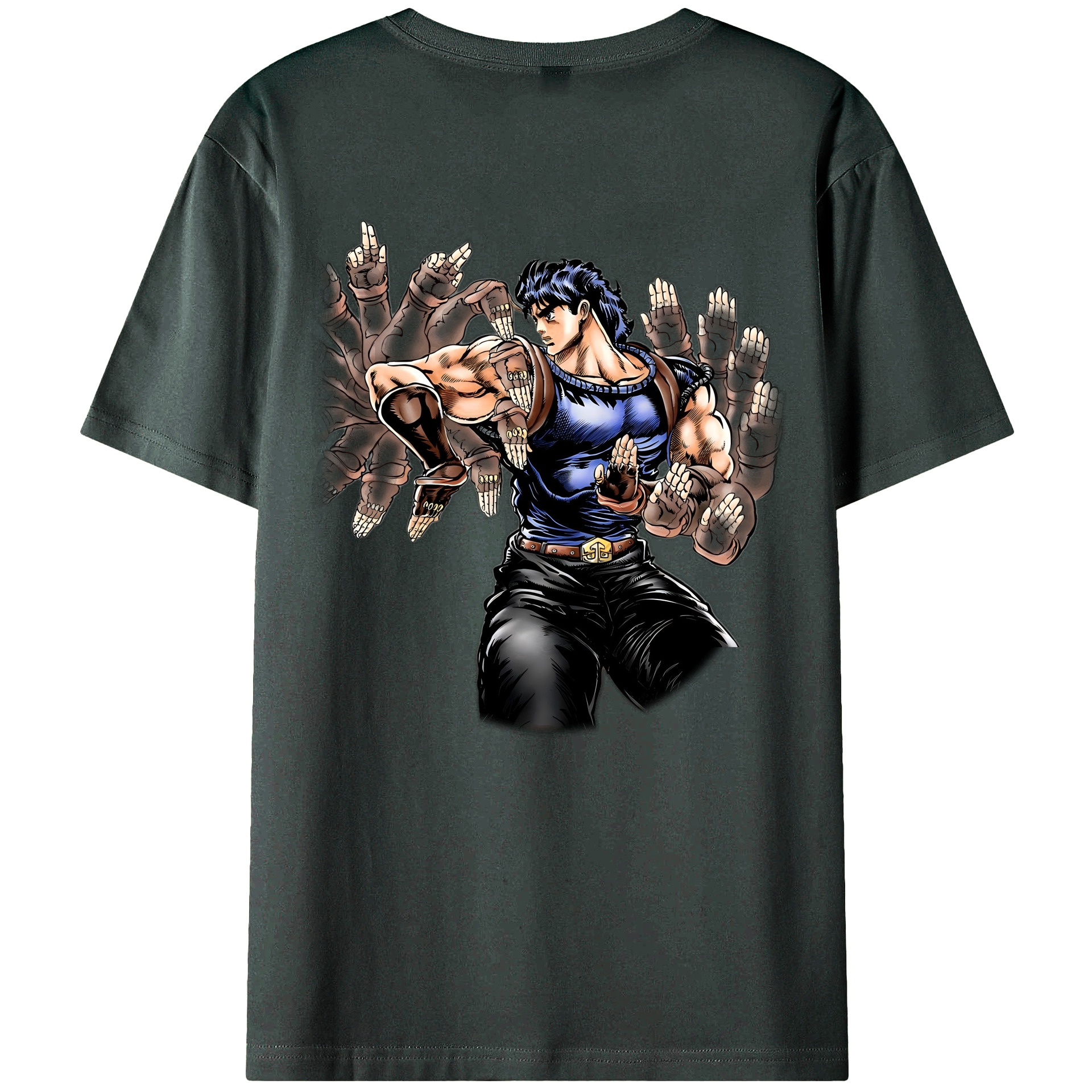 （画像用） ジョジョの奇妙な冒険 /ジョナサン?ジョースター JoJo's Bizarre Adventure Jonathan Joestar 綿100％ メンズ半袖Tシャツ（バックプリント） 通気性